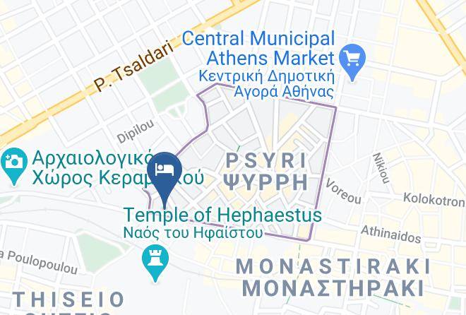 Central Athens - The Athens Version Luxury Suites Maps
