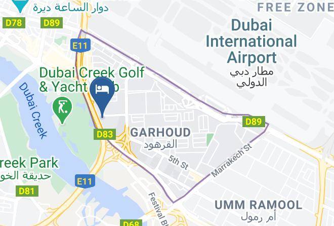 Dubai - The Aviation Club Hotel Maps