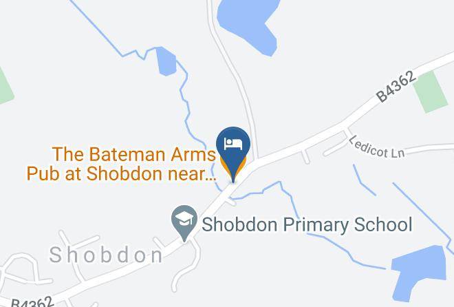 The Bateman Arms Pub At Shobdon Near Leominster Map