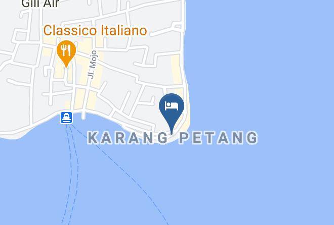 North Lombok Regency - The Beach Club Gili Air Scallywags Resort Maps