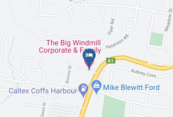 Coffs Harbour - The Big Windmill Corporate & Family Motel Maps