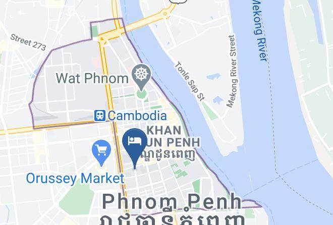 Doun Penh - The Blue Corner Boutique Hotel Maps