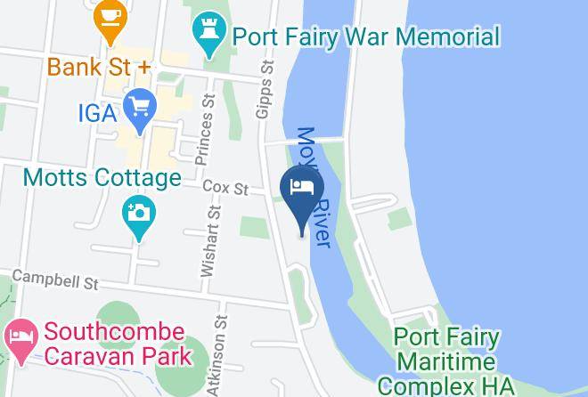 The Boatshed Waterfront B&b Port Fairy Map