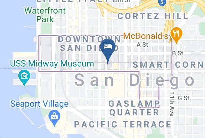 San Diego - The Bristol Hotel San Diego Maps