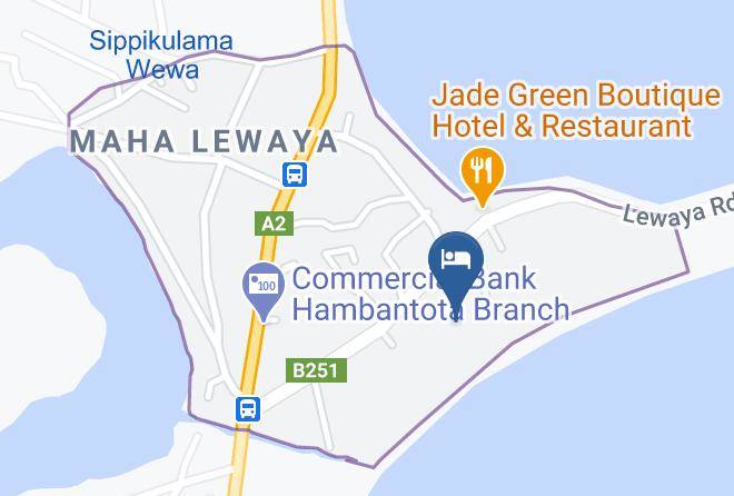 Galle - The Bungalow Hambantota Maps