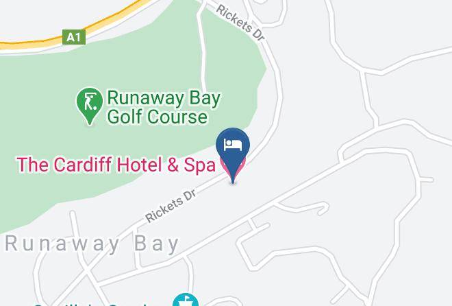 The Cardiff Hotel & Spa Map - Jamaica - Saint Ann