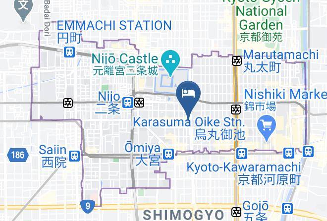 Kyoto City Nakagyo Ward - The Celecton Kyoto Horikawa Sanjo Maps
