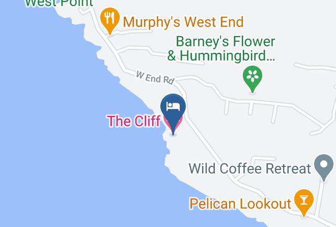 The Cliff Hotel Map - Jamaica - Westmoreland
