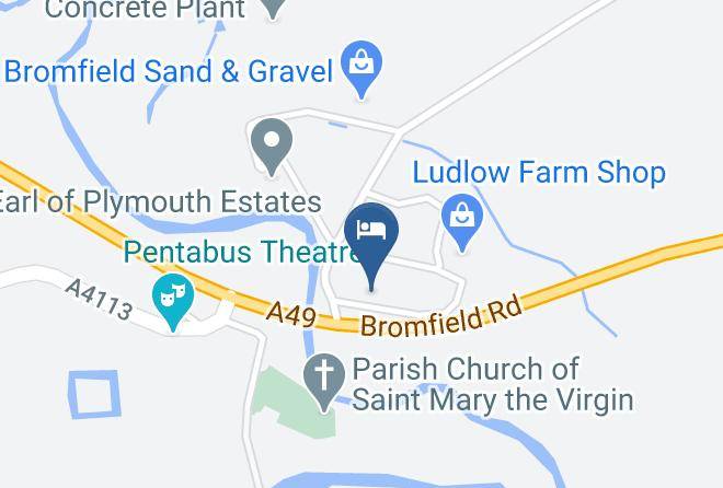 Shropshire - The Clive Arms Bromfield Ludlow Maps