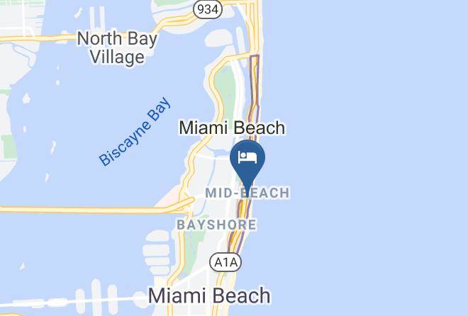 The Confidante Miami Beach In The Unbound Collection By Hyatt Map