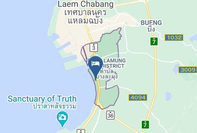 Amphoe Bang Lamung - The Cop Seminar & Resort Maps