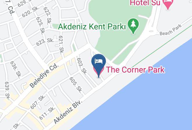 Konyaalti - The Corner Park Hotel Maps