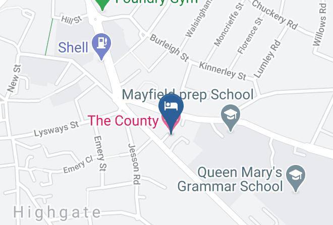 Walsall - The County Hotel Maps