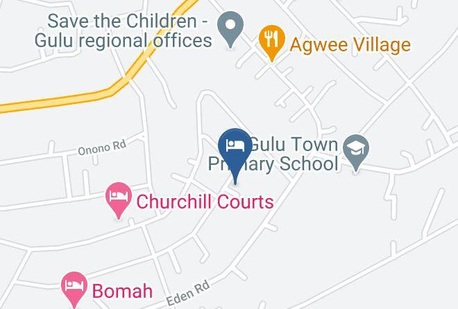 Gulu Municipality - The Dove's Nest Hotel Maps