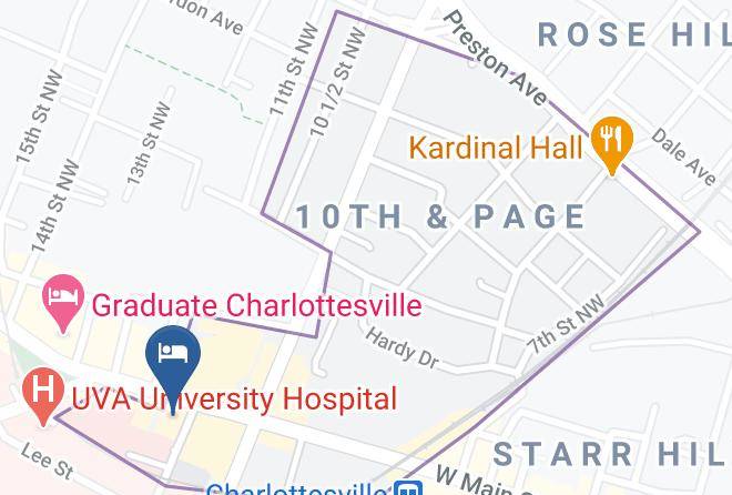 Charlottesville City - The Draftsman Charlottesville University Autograph Collection Hotel Maps