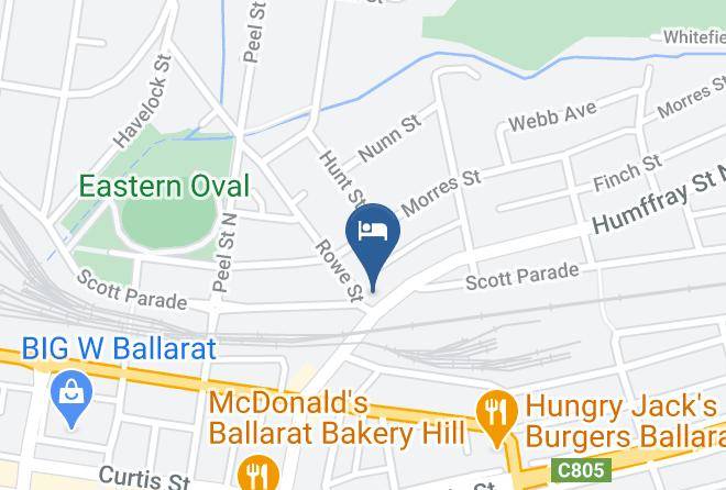 Ballarat - The Eastern Hotel Accommodation Maps