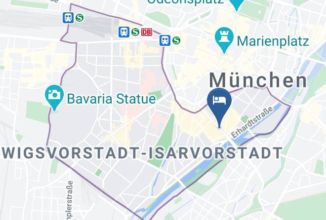 Munich District - The Flushing Meadows Hotel & Bar Maps
