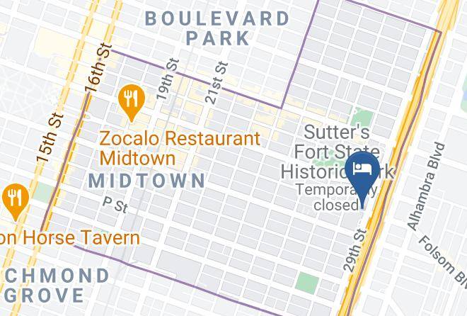 Sacramento - The Fort Sutter Hotel Sacramento Tapestry Collection By Hilton Maps