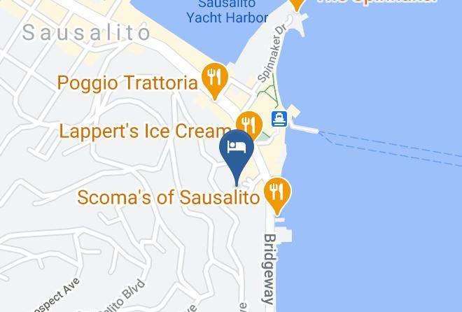 The Gables Inn Sausalito Map - California - Marin