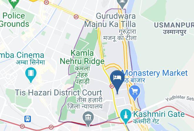 New Delhi - The Garden Terrace Maidens Hotel Maps