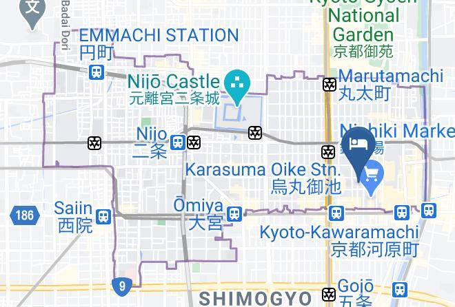 Kyoto City Nakagyo Ward - The General Kyoto Rokkaku Sakaimachi Maps