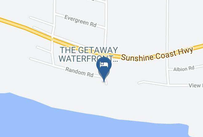 The Getaway Waterfront Cottage Map - British Columbia - Powell River