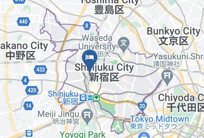 Shinjuku Ward - The Global Hotel Tokyo Maps