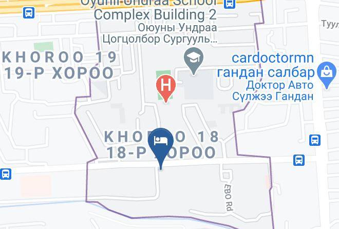 Ulaanbaatar - The Grand Hill Hotel Maps