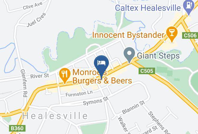 The Grand Hotel Healesville Yarra Valley Map