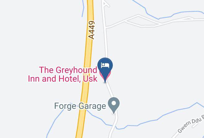 The Greyhound Inn And Hotel Usk Map
