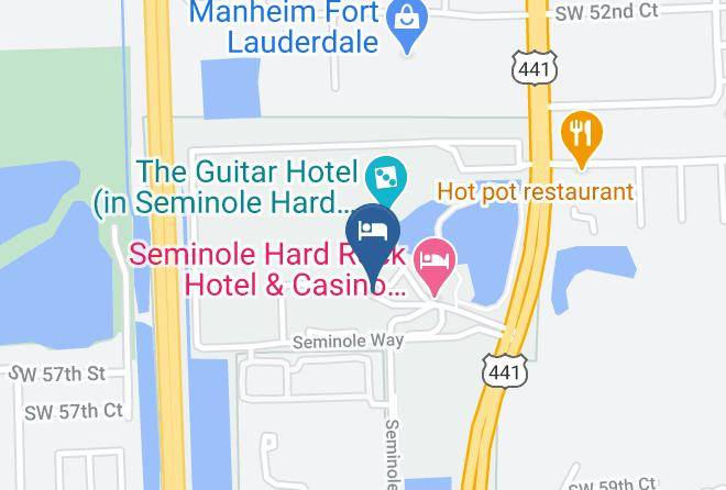 The Guitar Hotel At Seminole Hard Rock Map