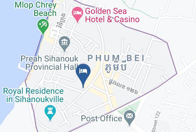 Preah Sihaknuk Town - The Harbour Boutique Hotel Maps
