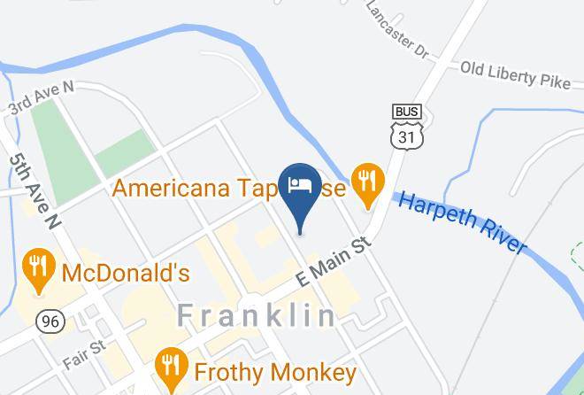 Williamson - The Harpeth Franklin Downtown Curio Collection By Hilton Maps