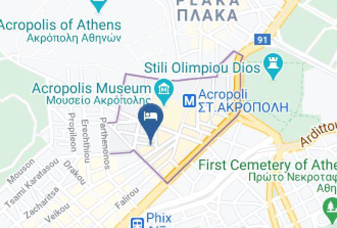 Central Athens - The Heart Of Koukaki Next To Acropolis Museum Maps