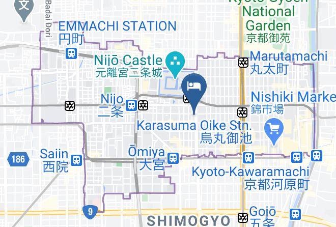 Kyoto City Nakagyo Ward - The Hedistar Hotel Kyoto Nijo Maps