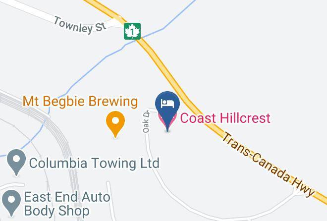 Columbia Shuswap - Coast Hillcrest Hotel Maps