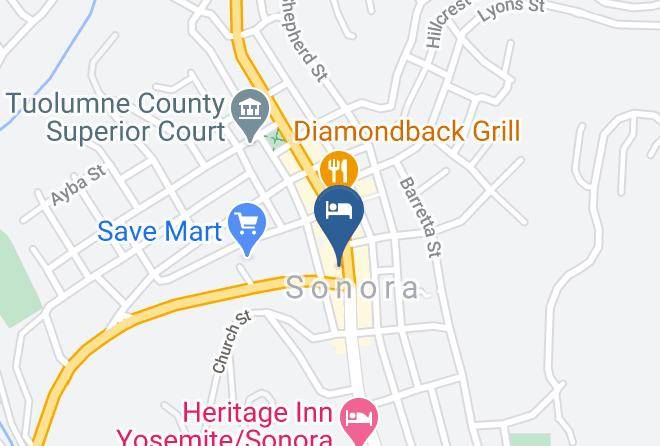 Tuolumne - The Historic Sonora Inn Maps