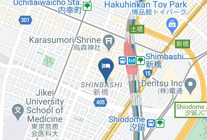 The Hotel Shinbashi Map