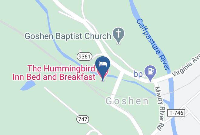 The Hummingbird Inn Bed And Breakfast Map - Virginia - Rockbridge