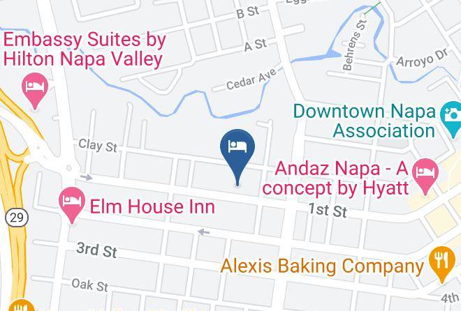 Napa - The Inn On First Luxury Napa Inn Maps