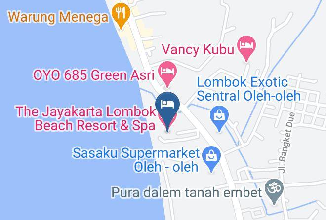 West Lombok Regency - The Jayakarta Lombok Beach Resort & Spa Maps