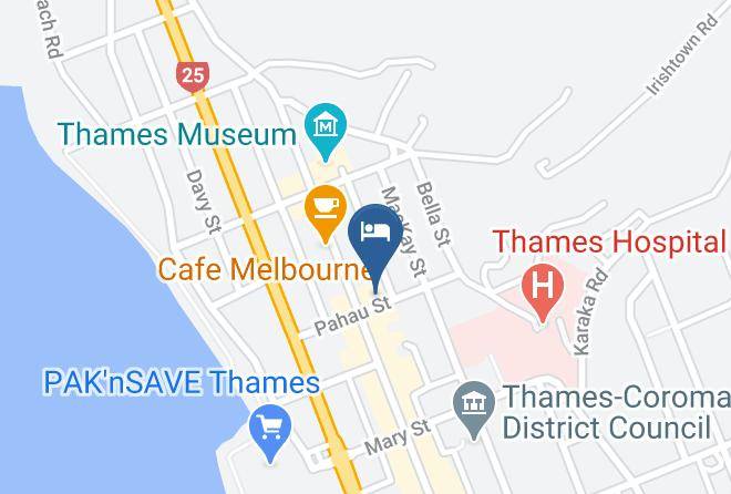 Thames Coromandel - The Junction Hotel Maps