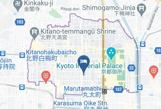Kyoto City Kamigyo Ward - The Junei Hotel Kyoto Imperial Palace West Maps