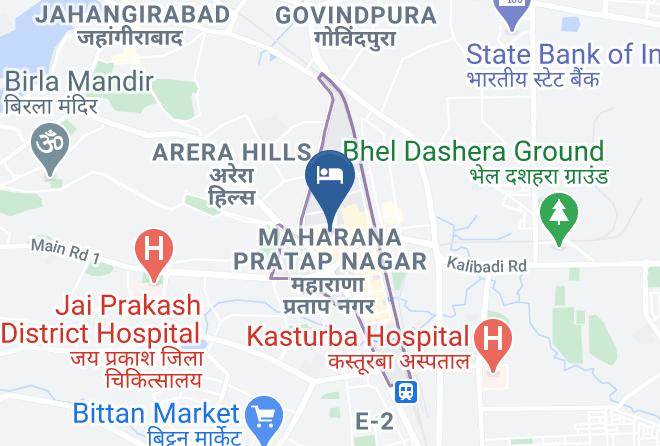 Bhopal - The Kanha Castle Hotel Maps