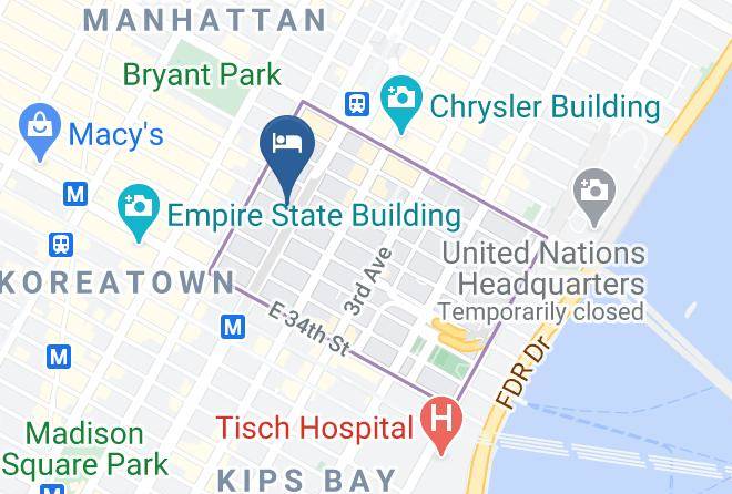 New York - The Kitano Hotel New York Maps