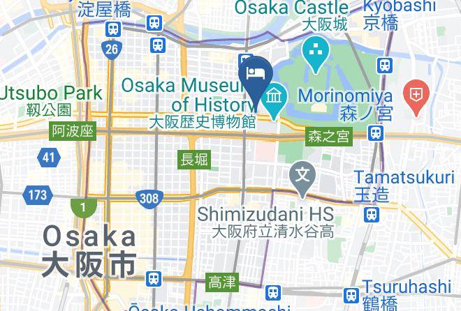Osaka City Chuo Ward - Hotel The Lutheran Maps