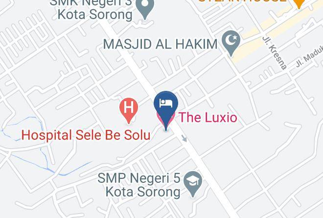 Kota Sorong - The Luxio Hotel Maps