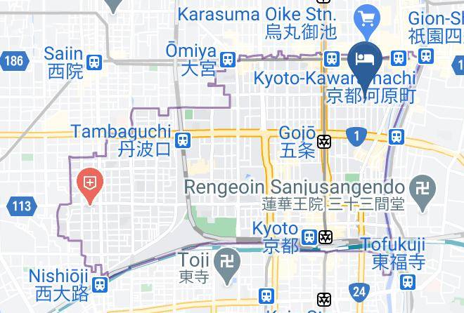 Kyoto City Shimogyo Ward - The Machiya Ebisuya Maps