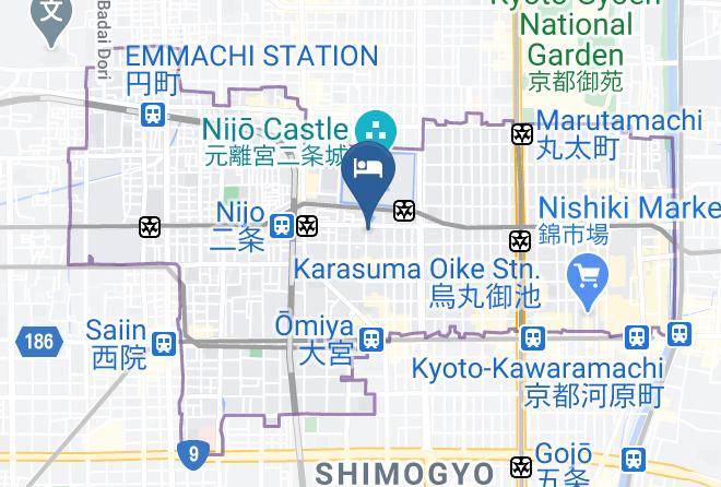 Kyoto City Nakagyo Ward - The Machiya Shinsen En Maps