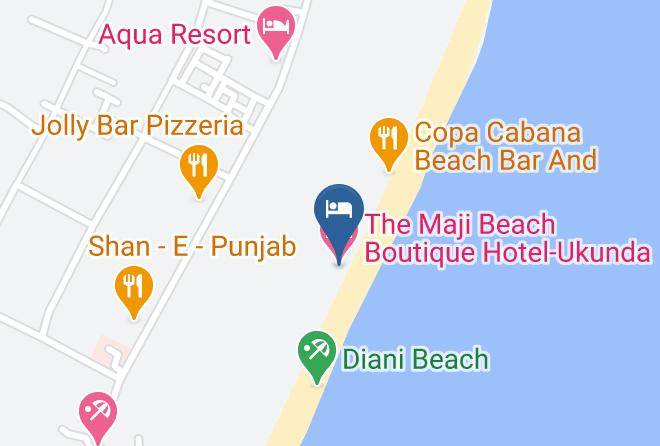 Kwale - The Maji Beach Boutique Hotel Ukunda Maps